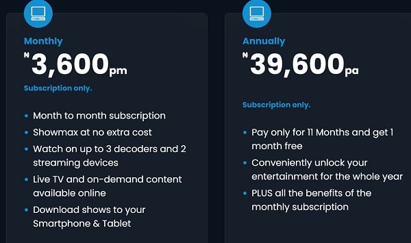 DStv Padi Channels list 2024 + Subscription Price