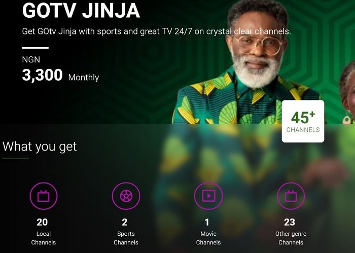 GOtv Jinga channels list 2024 with the subscription price