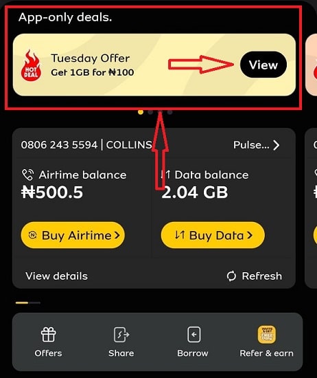 MTN Tuesday data awoof
5GB, 1GB