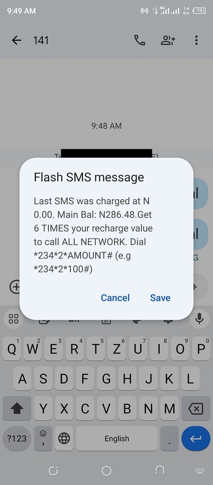 Airtel Flash Data balance using SMS