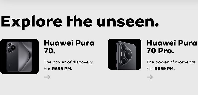 MTN Huawei Pura 70 Smartphone Deal for South Africans