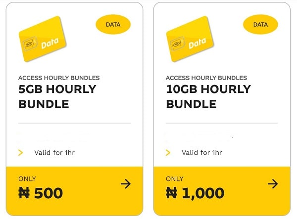 MTN Hourly Data Plans Codes (10GB for N1,000, 5GB N500)