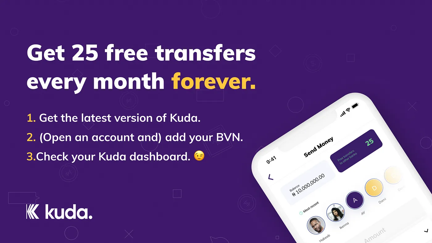 How to Transfer Money Using Kuda Bank App